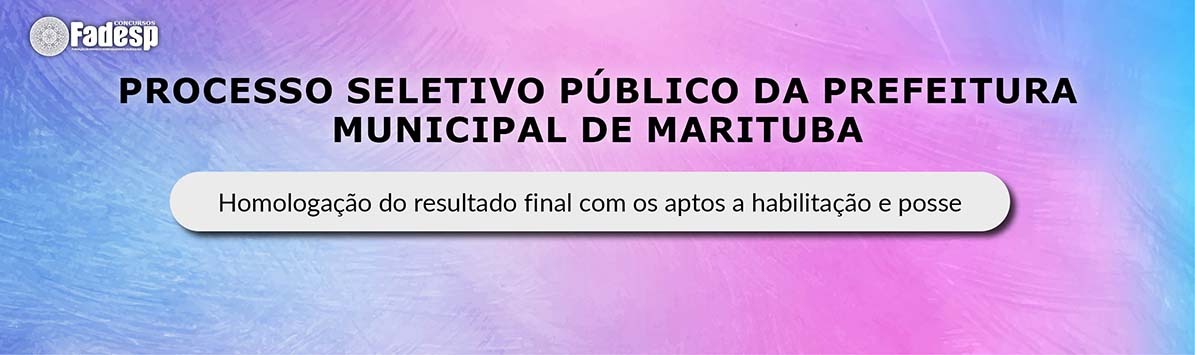 Psp Marituba Homologa O Do Resultado Final Fadesp