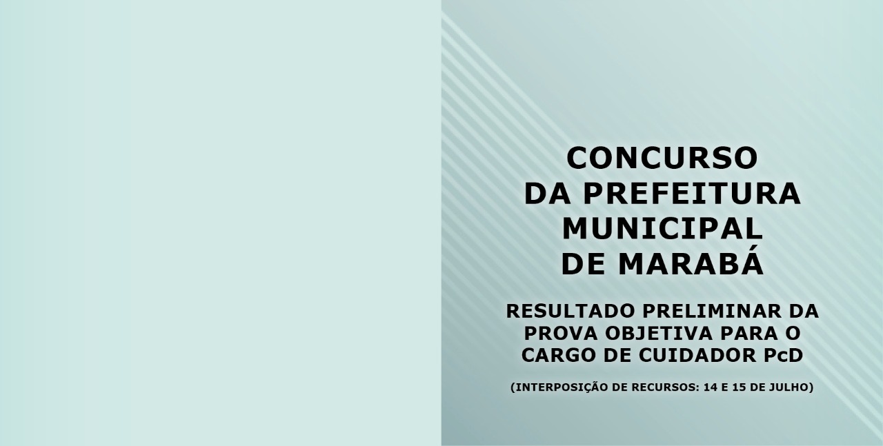 Read more about the article Confira o resultado preliminar da Prova Objetiva do concurso público da Prefeitura Municipal de Marabá para o cargo Cuidador PCD.