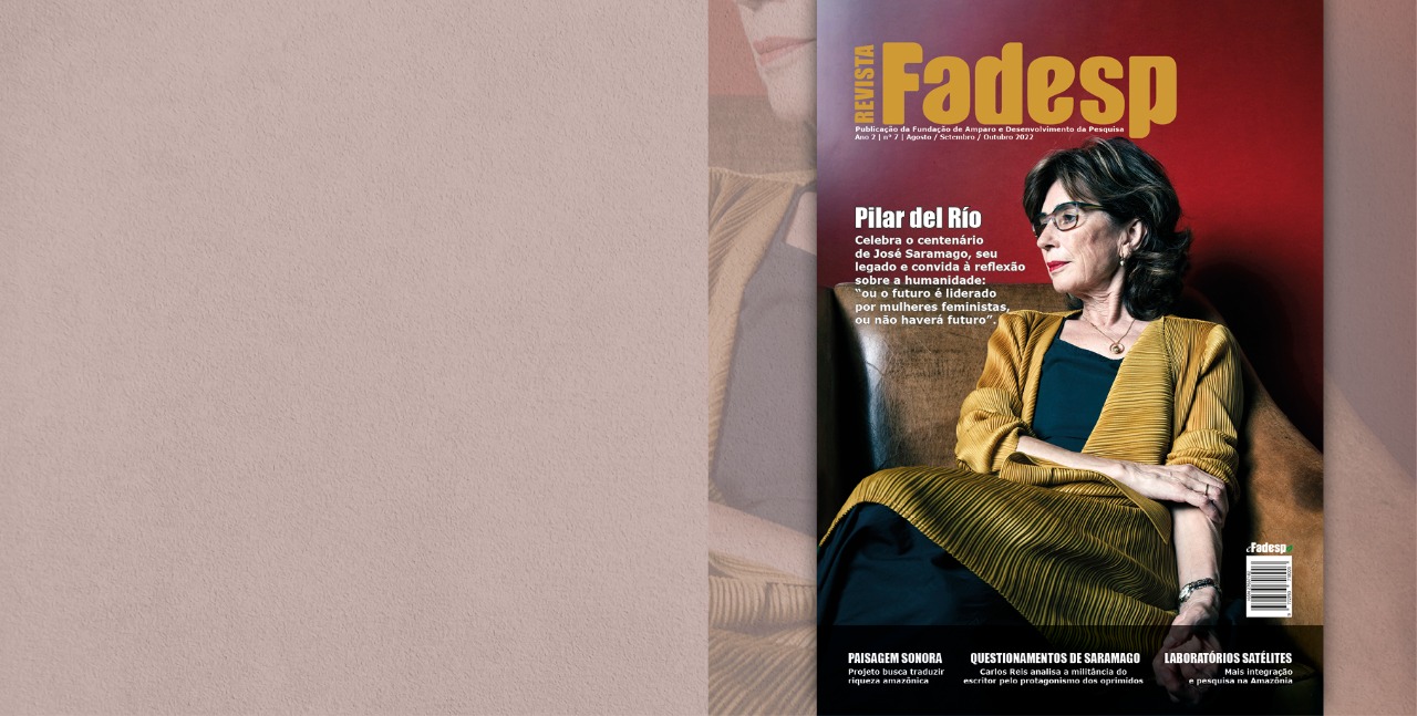 Read more about the article NOVA EDIÇÃO: Revista Fadesp celebra sua primeira capa internacional com Pilar del Rio