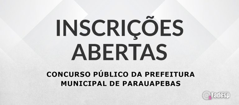 Leia mais sobre o artigo Inscrições abertas para o Concurso Público da Prefeitura Municipal de Parauapebas.