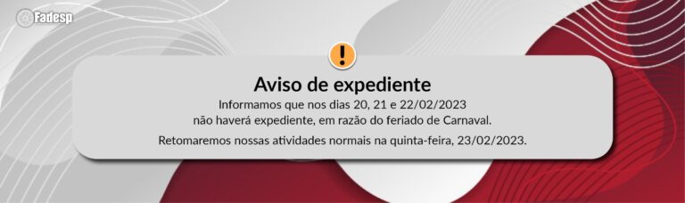 Leia mais sobre o artigo Aviso de expediente – Carnaval 2023!