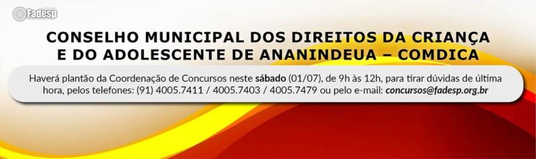 Leia mais sobre o artigo Haverá plantão neste sábado (01/07) – COMDICA