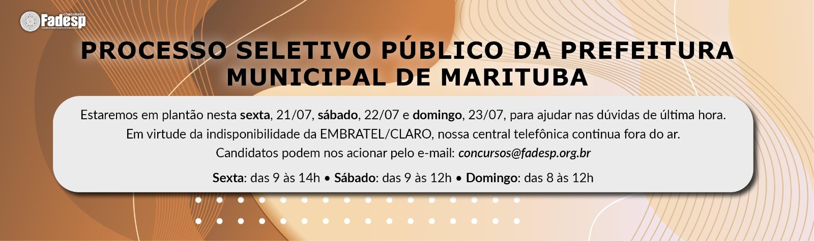 Leia mais sobre o artigo PLANTÃO NESTE FINAL DE SEMANA