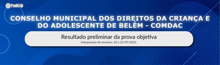 Leia mais sobre o artigo RESULTADO PRELIMINAR JÁ ESTÁ DISPONÍVEL