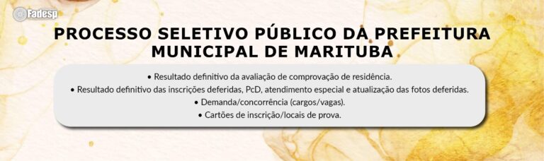 Leia mais sobre o artigo PSP PREFEITURA MUNICIPAL DE MARITUBA