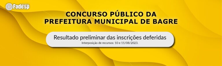 Leia mais sobre o artigo BAGRE: resultado preliminar das inscrições