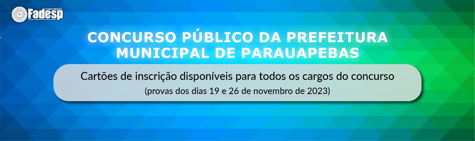Leia mais sobre o artigo Cartão de inscrição (local de prova) já está disponível!
