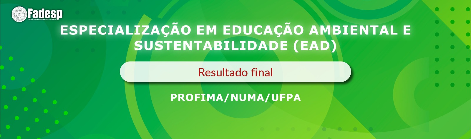 Leia mais sobre o artigo Resultado final da Especialização em Educação Ambiental e Sustentabilidade (EaD)