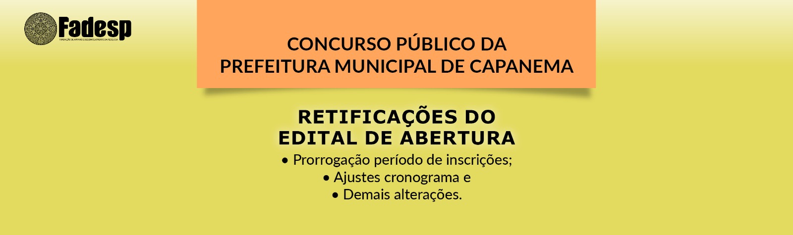 Leia mais sobre o artigo EDITAL RETIFICADO DO CONCURSO PÚBLICO DA PREFEITURA MUNICIPAL DE CAPANEMA