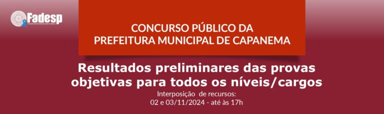 Leia mais sobre o artigo Resultado preliminar das provas do Concurso de Capanema
