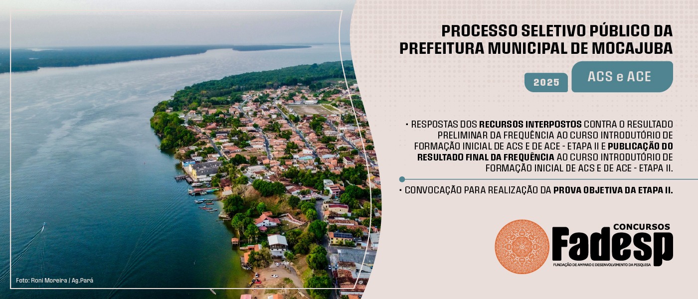 Leia mais sobre o artigo PSP MOCAJUBA: RESULTADO FINAL DA FREQUÊNCIA AO CURSO INTRODUTÓRIO DE FORMAÇÃO INICIAL E CONVOCAÇÃO PARA REALIZAÇÃO DA PROVA OBJETIVA DA ETAPA II.